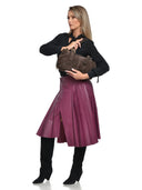 Borsa a tracolla Anna Luchini Stella, pelle naturale, marrone scuro