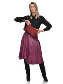 Anna Luchini Plic Rina piele naturala Bordo