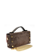 Anna Luchini Geanta de mana  Fiorella piele naturala Maro inchis