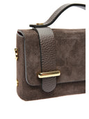 Anna Luchini Geanta de mana  Fiorella piele naturala Maro inchis