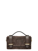 Anna Luchini Geanta de mana  Fiorella piele naturala Maro inchis