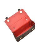 Anna Luchini Geanta de mana  Fiorella piele naturala Maro inchis