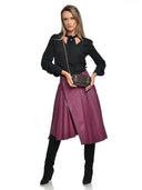 Anna Luchini Geanta de mana  Fiorella piele naturala Maro inchis