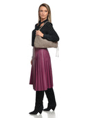 Anna Luchini Geanta de umar Donatella piele naturala Taupe