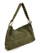 Anna Luchini Geanta de umar Donatella piele naturala Verde militar