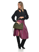 Anna Luchini Geanta de umar Donatella piele naturala Verde militar