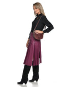 Anna Luchini Geanta Postas Elettra piele naturala Bordo