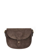 Anna Luchini Geanta Postas Elettra piele naturala Maro inchis