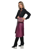 Anna Luchini Geanta de umar  Cristina piele naturala Bordo