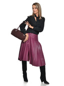 Anna Luchini Geanta de umar  Gina piele naturala Bordo