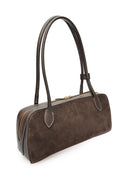 Anna Luchini Geanta de umar  Gina piele naturala Maro inchis