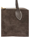 Anna Luchini Geanta de umar  Gina piele naturala Maro inchis