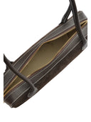 Anna Luchini Geanta de umar  Gina piele naturala Maro inchis