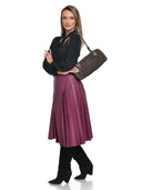 Anna Luchini Geanta de umar  Gina piele naturala Maro inchis