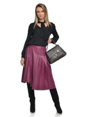 Anna Luchini Geanta de mana  Annalisa piele naturala Maro inchis