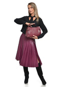 Anna Luchini Geanta de mana  Manuela piele naturala Bordo