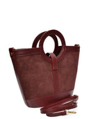 Anna Luchini Geanta de mana  Silvana piele naturala Bordo