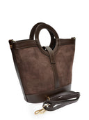 Anna Luchini Geanta de mana  Silvana piele naturala Maro inchis