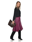 Anna Luchini Geanta de mana  Silvana piele naturala Maro inchis