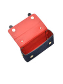 Anna Luchini Geanta de mana  Fiorella piele naturala Albastru inchis