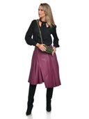 Anna Luchini Geanta de mana  Fiorella piele naturala Verde militar