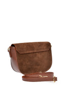 Anna Luchini Geanta Postas Elettra piele naturala cioccolatiu