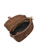 Anna Luchini Geanta Postas Elettra piele naturala cioccolatiu