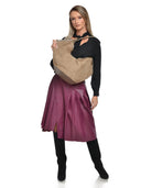 Anna Luchini Geanta de umar Costanza piele naturala taupe