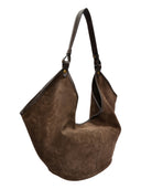 Borsa a tracolla Anna Luchini Costanza, in vera pelle marrone scuro