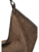 Borsa a tracolla Anna Luchini Costanza, in vera pelle marrone scuro