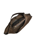 Borsa a tracolla Anna Luchini Costanza, in vera pelle marrone scuro