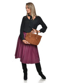 Anna Luchini Geanta de mana  ludovica piele naturala Coniac