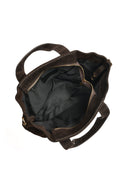 Anna Luchini Geanta de mana  ludovica piele naturala maro inchis