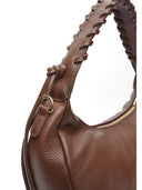 Anna Luchini Geanta de umar  Aida piele naturala Maro inchis