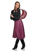 Anna Luchini Geanta de umar  Aida piele naturala Visiniu