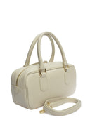 Borsa a cartella Andreea beige in vera pelle
