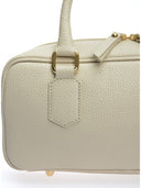 Borsa a cartella Andreea beige in vera pelle