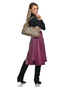 Anna Luchini Geanta de umar  Anisia piele naturala Taupe