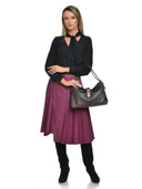 Anna Luchini Geanta de umar  Anisia piele naturala Maro inchis