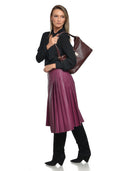 Anna Luchini Geanta de umar  Anisia piele naturala Visiniu