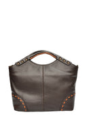 Anna Luchini Geanta de mana  Camelia piele naturala Maro inchis