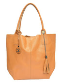 Carla Ferreri Geanta de umar Zina piele naturala Coniac