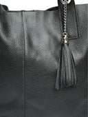 Carla Ferreri Geanta de umar Zina piele naturala Negru