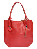 Carla Ferreri Geanta de umar Zina piele naturala Rosu