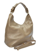 Carla Ferreri Geanta de umar Augusta piele naturala taupe
