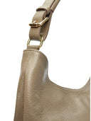 Carla Ferreri Geanta de umar Augusta piele naturala taupe