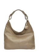 Carla Ferreri Geanta de umar Augusta piele naturala taupe