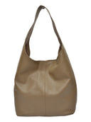 Carla Ferreri Geanta de umar Romy piele naturala taupe