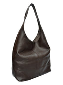 Carla Ferreri Geanta de umar Romy piele naturala Maro inchis