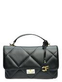 Carla Ferreri Geanta de mana  Chiara piele naturala Negru